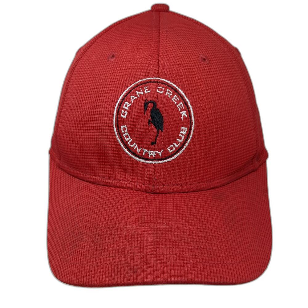 Legendary Crane Creek Country Club Baseball Cap Red One Size Strapback Hat Logo